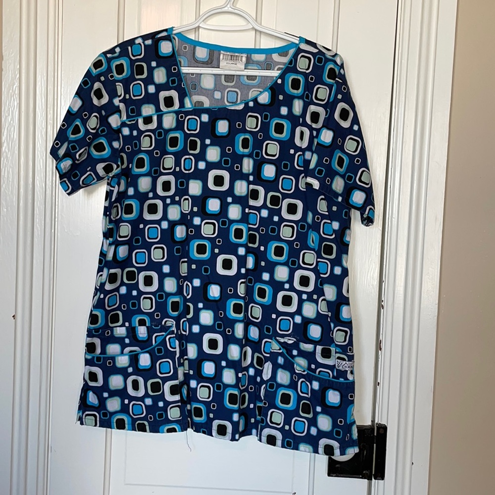 UA Scrubs 2XL Blue Scrub Top